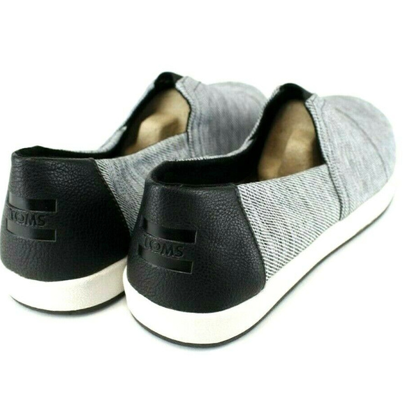 Toms Mens Ava Canvas Slip On Sz 9 Gray Black